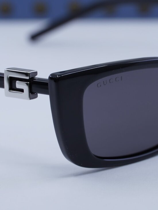 Gucci GG1681S 001 Cat Eye Sunglasses - Black/Grey main image 12